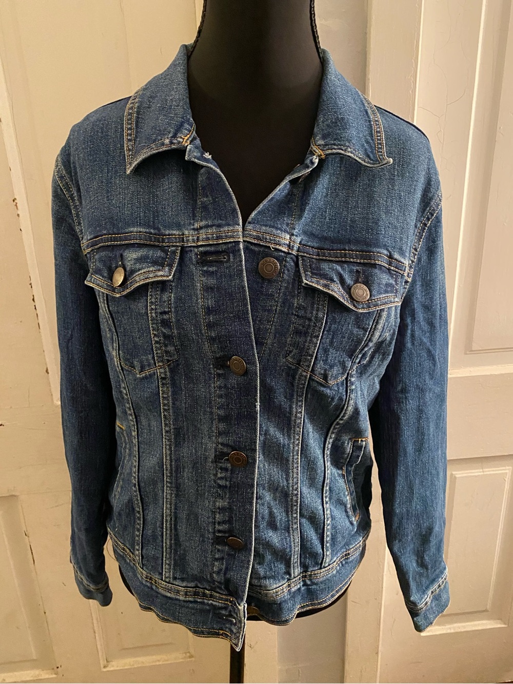 Old Navy Dark Blue Denim Jacket with Chest Pockets